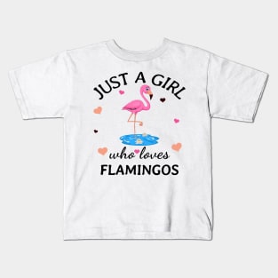 Just a Girl Who Loves flamingos Gift Kids T-Shirt